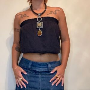 Anthropologie y2k strapless tube top